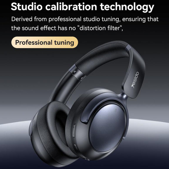 Yesido EP07 Hybrid Dual-feed ANC Noise Reduction Bluetooth Headphones(Black)