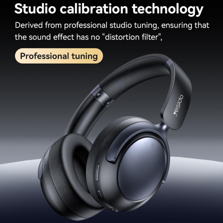 Yesido EP07 Hybrid Dual-feed ANC Noise Reduction Bluetooth Headphones(Black)