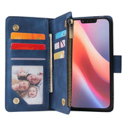 For iPhone 16e Multifunctional Multi-Card Wallet Phone Leather Case(Dark Blue)