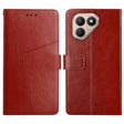 For Tecno Pova 7 4G Y-shaped Pattern Flip Leather Phone Case(Brown) - free shipping - PMC TechLife - Order now!
