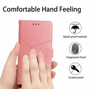 For Tecno Pova 7 4G Y-shaped Pattern Flip Leather Phone Case(Pink)