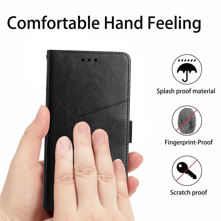 For Tecno Pova 7 5G Y-shaped Pattern Flip Leather Phone Case(Black)