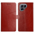 For Tecno Pova 7 5G Y-shaped Pattern Flip Leather Phone Case(Brown) - free shipping - PMC TechLife - Order now!