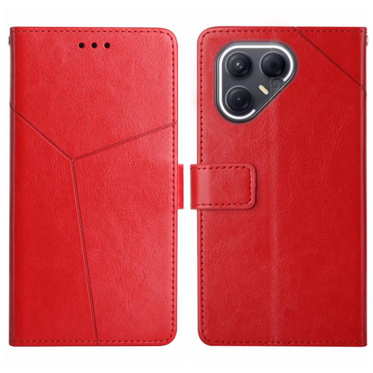 For Tecno Pova 7 Ultra 5G Y-shaped Pattern Flip Leather Phone Case(Red)