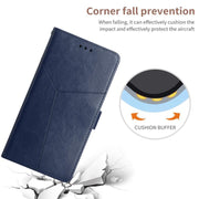 For Tecno Pova 7 Ultra 5G Y-shaped Pattern Flip Leather Phone Case(Blue)