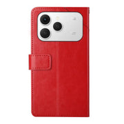 For Tecno Spark 40 4G Y-shaped Pattern Flip Leather Phone Case(Red)