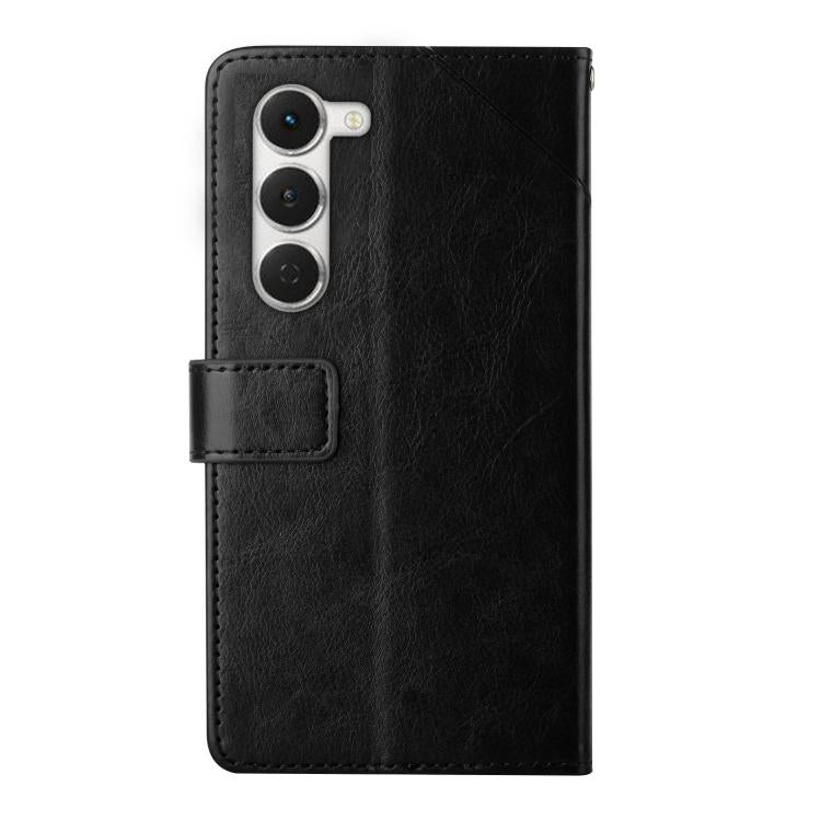 For Tecno Spark 40 Pro 4G Y-shaped Pattern Flip Leather Phone Case(Black)