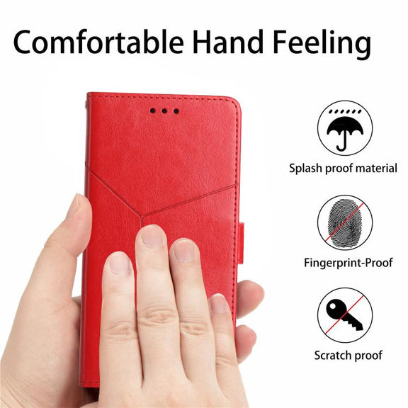For Tecno Spark 40 Pro 4G Y-shaped Pattern Flip Leather Phone Case(Red)