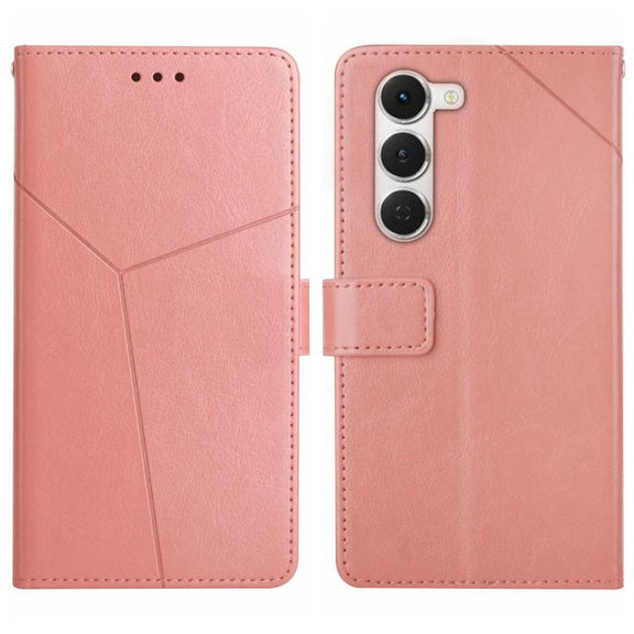For Tecno Spark 40 Pro 4G Y-shaped Pattern Flip Leather Phone Case(Pink)
