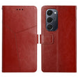 For Tecno Spark 40 Pro+ 4G Y-shaped Pattern Flip Leather Phone Case(Brown) - free shipping - PMC TechLife - Order now!