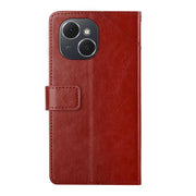 For Tecno Spark 40C Y-shaped Pattern Flip Leather Phone Case(Brown)