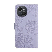 For Tecno Spark 40C Skin Feel Butterfly Embossed Flip Leather Phone Case(Purple)