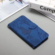 For Tecno Spark 40C Skin Feel Butterfly Embossed Flip Leather Phone Case(Blue)