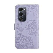For Tecno Spark 40 Pro+ 4G Skin Feel Butterfly Embossed Flip Leather Phone Case(Purple)