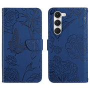 For Tecno Spark 40 Pro 4G Skin Feel Butterfly Embossed Flip Leather Phone Case(Blue)