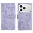 For Tecno Spark 40 4G Skin Feel Butterfly Embossed Flip Leather Phone Case(Purple) - free shipping - PMC TechLife - Order now!