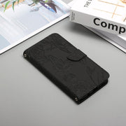 For Tecno Spark 40 4G Skin Feel Butterfly Embossed Flip Leather Phone Case(Black)