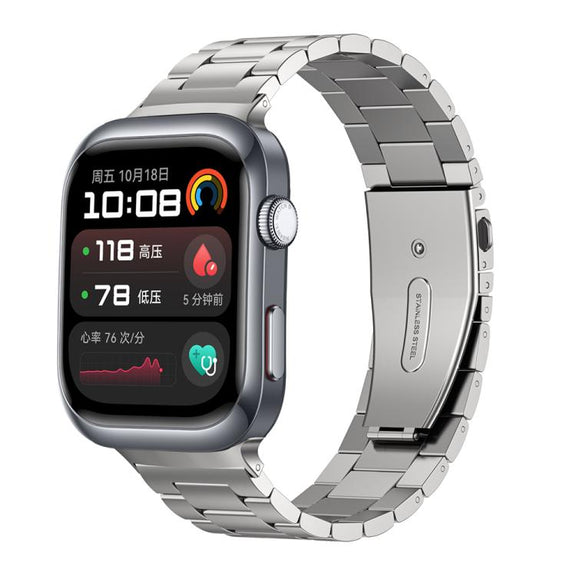 For Huawei Watch D2 Three Beads Stainless Steel Watch Band(Silver)