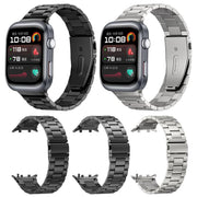 For Huawei Watch D2 Three Beads Stainless Steel Watch Band(Silver)
