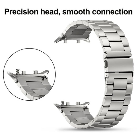 For Huawei Watch D2 Three Beads Stainless Steel Watch Band(Silver)