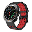 For Samsung Galaxy Watch Ultra 47mm / Ultra 2025 Kalebol Ocean Two-tone Silicone Strap(Black Red) - free shipping - PMC TechLife - Order now!