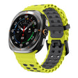 For Samsung Galaxy Watch Ultra 47mm / Ultra 2025 Kalebol Ocean Two-tone Silicone Strap(Lime Grey) - free shipping - PMC TechLife - Order now!