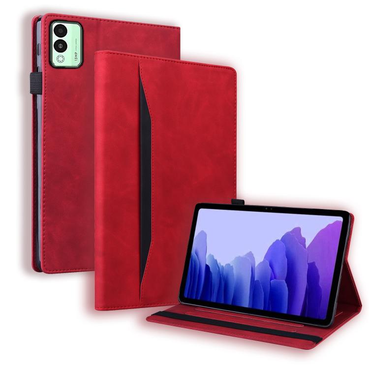 For Tecno Megapad 11 2024 Splicing Shockproof Leather Tablet Case(Red)