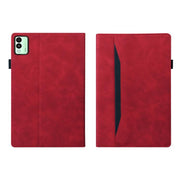 For Tecno Megapad 11 2024 Splicing Shockproof Leather Tablet Case(Red)