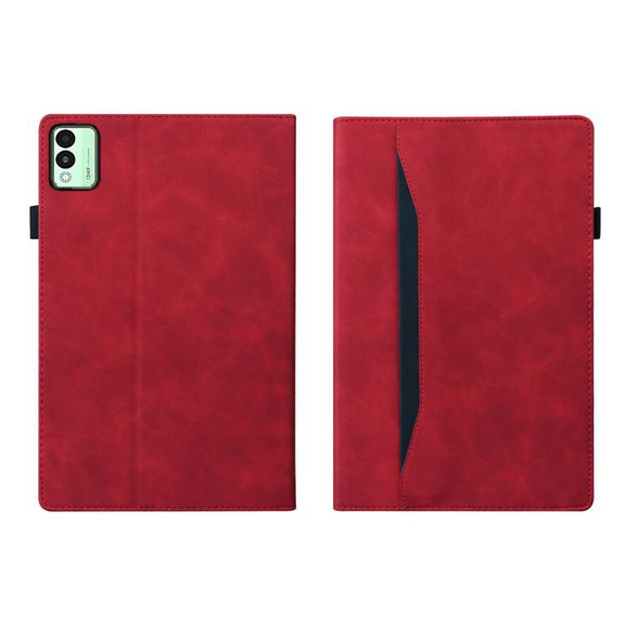 For Tecno Megapad 11 2024 Splicing Shockproof Leather Tablet Case(Red)