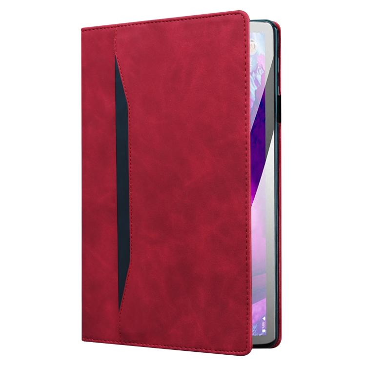For Tecno Megapad 11 2024 Splicing Shockproof Leather Tablet Case(Red)