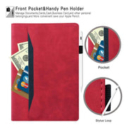 For Tecno Megapad 11 2024 Splicing Shockproof Leather Tablet Case(Red)