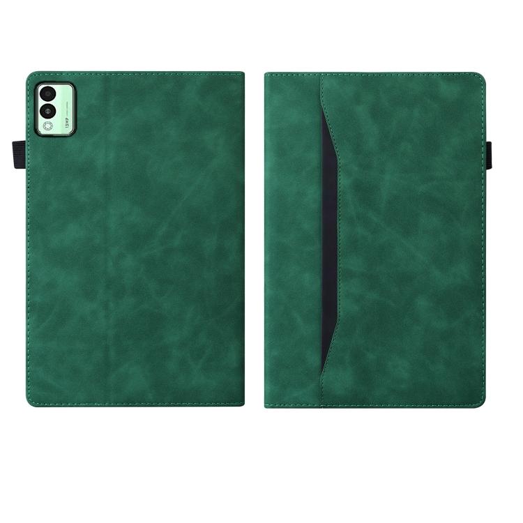 For Tecno Megapad 11 2024 Splicing Shockproof Leather Tablet Case(Green)