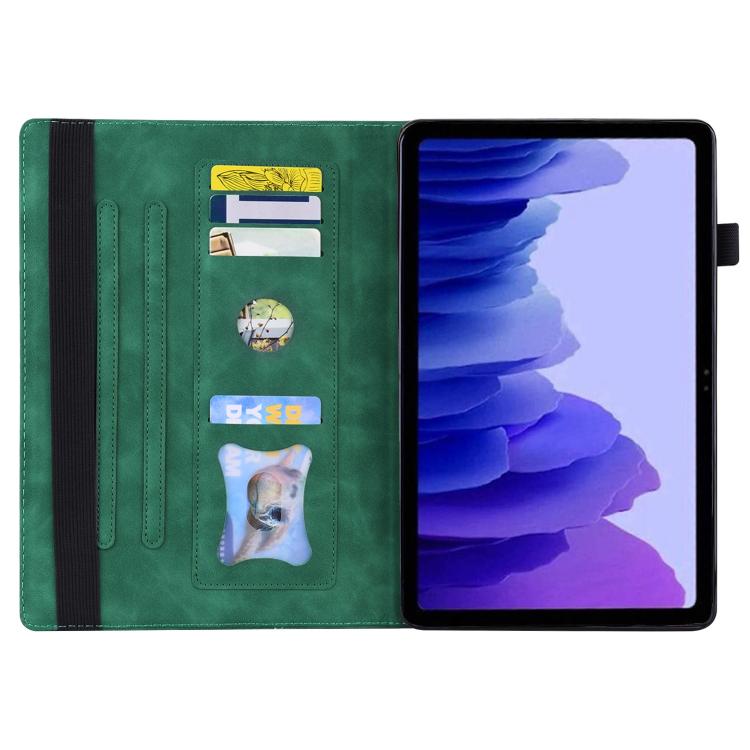 For Tecno Megapad 11 2024 Splicing Shockproof Leather Tablet Case(Green)