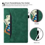 For Tecno Megapad 11 2024 Splicing Shockproof Leather Tablet Case(Green)
