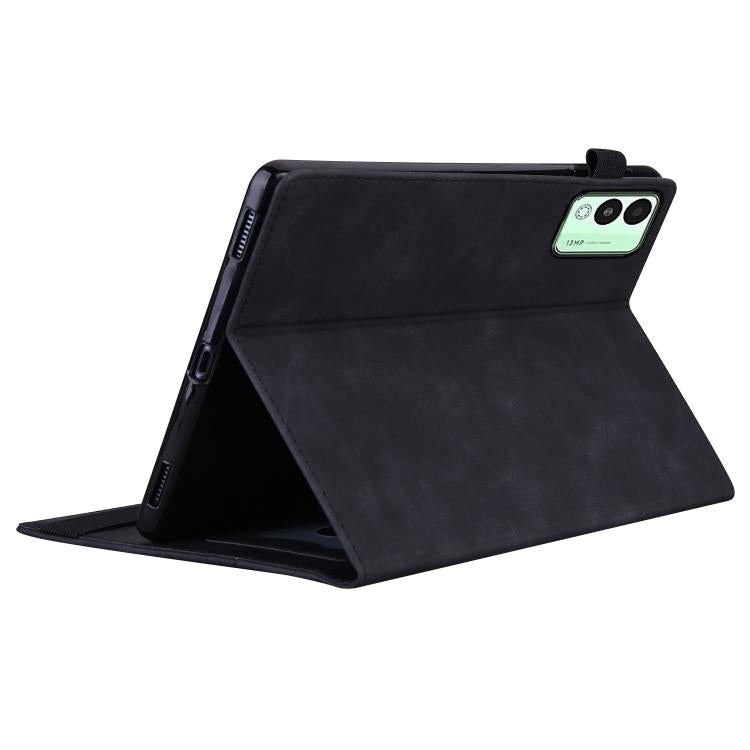 For Tecno Megapad 11 2024 Splicing Shockproof Leather Tablet Case(Black)