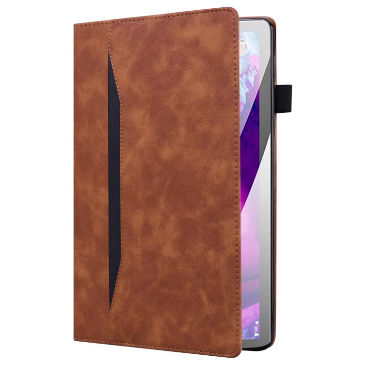 For Tecno Megapad 11 2024 Splicing Shockproof Leather Tablet Case(Brown)