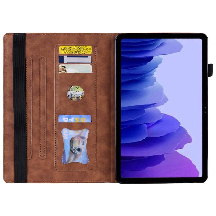 For Tecno Megapad 11 2024 Splicing Shockproof Leather Tablet Case(Brown)