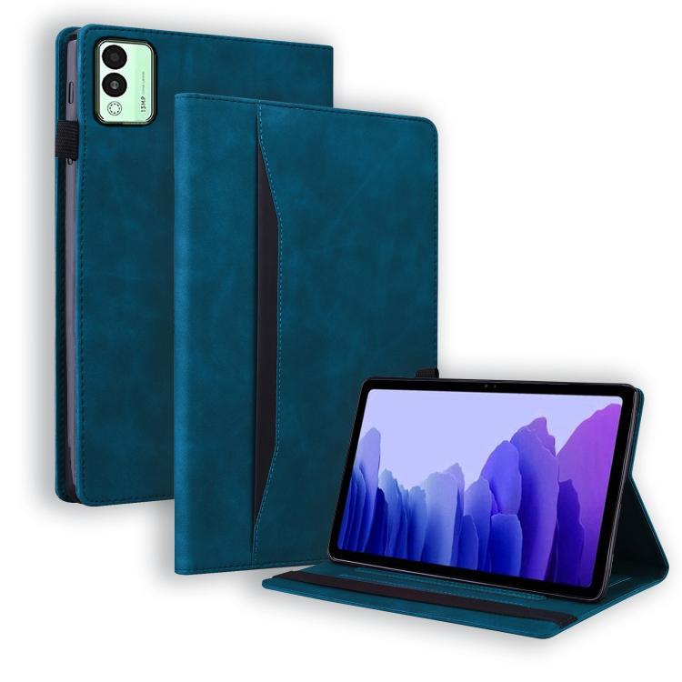 For Tecno Megapad 11 2024 Splicing Shockproof Leather Tablet Case(Blue)