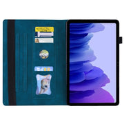 For Tecno Megapad 11 2024 Splicing Shockproof Leather Tablet Case(Blue)