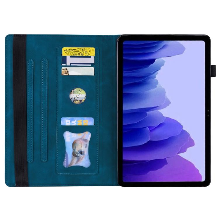 For Tecno Megapad 11 2024 Splicing Shockproof Leather Tablet Case(Blue)