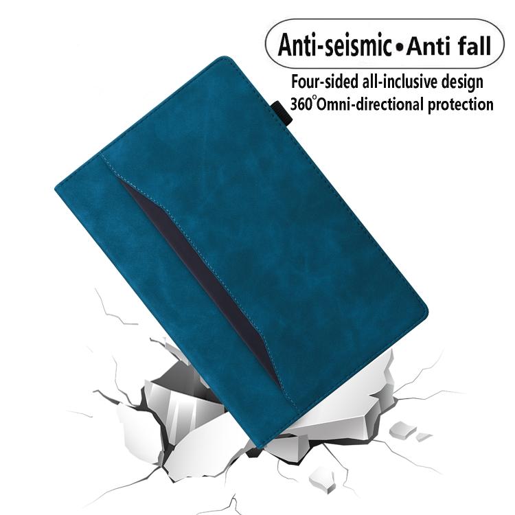 For Tecno Megapad 11 2024 Splicing Shockproof Leather Tablet Case(Blue)