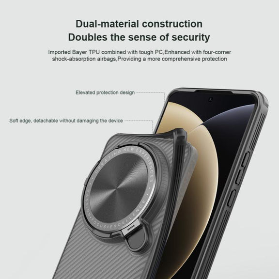 For Xiaomi 15 Ultra NILLKIN CamShield Prop Translucent PC Phone Case(Black)