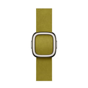 For Apple Watch 46mm / 49mm / 45mm / 44mm Modern Style Leather Watch Band(Yellow)