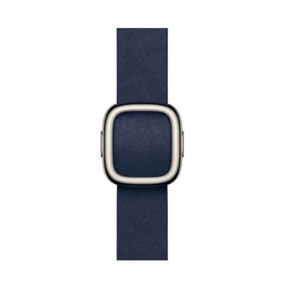 For Apple Watch 42mm / 41mm / 40mm / 38mm Modern Style Leather Watch Band(Dark Blue)