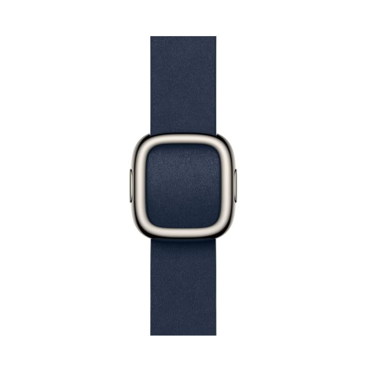 For Apple Watch 42mm / 41mm / 40mm / 38mm Modern Style Leather Watch Band(Dark Blue)