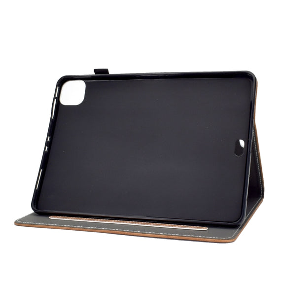 For iPad Air 2022 / 2020 10.9 Cowhide Texture Horizontal Flip Leather Case with Holder & Card Slots & Sleep / Wake-up Function(Brown)