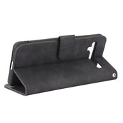 For TCL 10 Pro Solid Color Skin Feel Magnetic Buckle Horizontal Flip Calf Texture PU Leather Case with Holder & Card Slots & Wallet(Black)