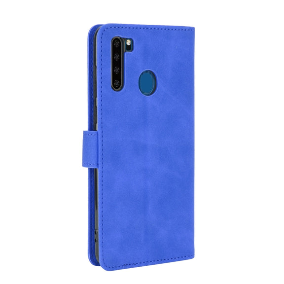 For Blackview A80 Pro Solid Color Skin Feel Magnetic Buckle Horizontal Flip Calf Texture PU Leather Case with Holder & Card Slots & Wallet(Blue)