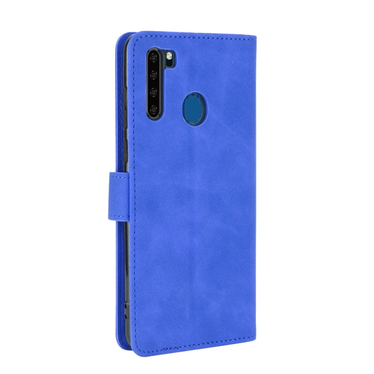 For Blackview A80 Pro Solid Color Skin Feel Magnetic Buckle Horizontal Flip Calf Texture PU Leather Case with Holder & Card Slots & Wallet(Blue)