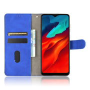 For Blackview A80 Pro Solid Color Skin Feel Magnetic Buckle Horizontal Flip Calf Texture PU Leather Case with Holder & Card Slots & Wallet(Blue)